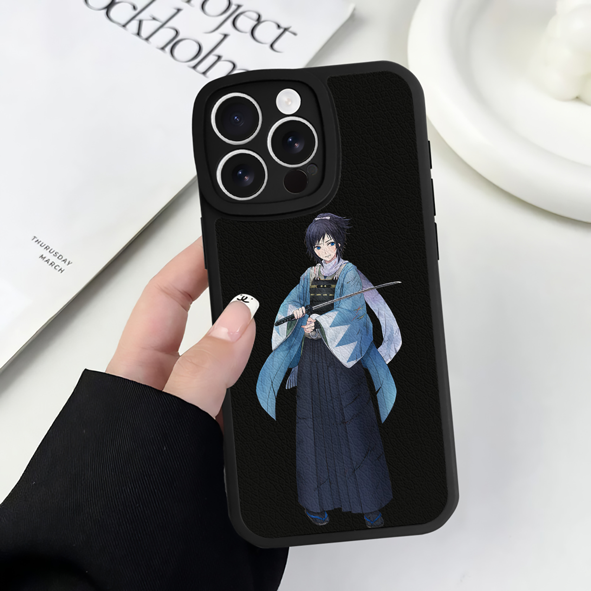 （画像用） 刀剣乱舞 Touken Ranbu 【iPhone 16シリーズ対応】シリコンスマホケース（レザー調） 材質：シリコン